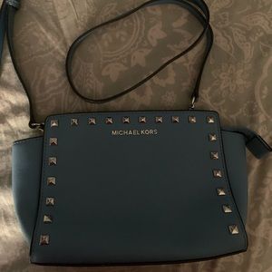 Micheal Kors blue studded bag !